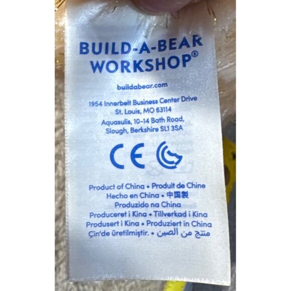 Build a Bear Belle Beauty & The Beast Plush Bear With Pink Satin Yellow Sparkle - Picture 7 of 8